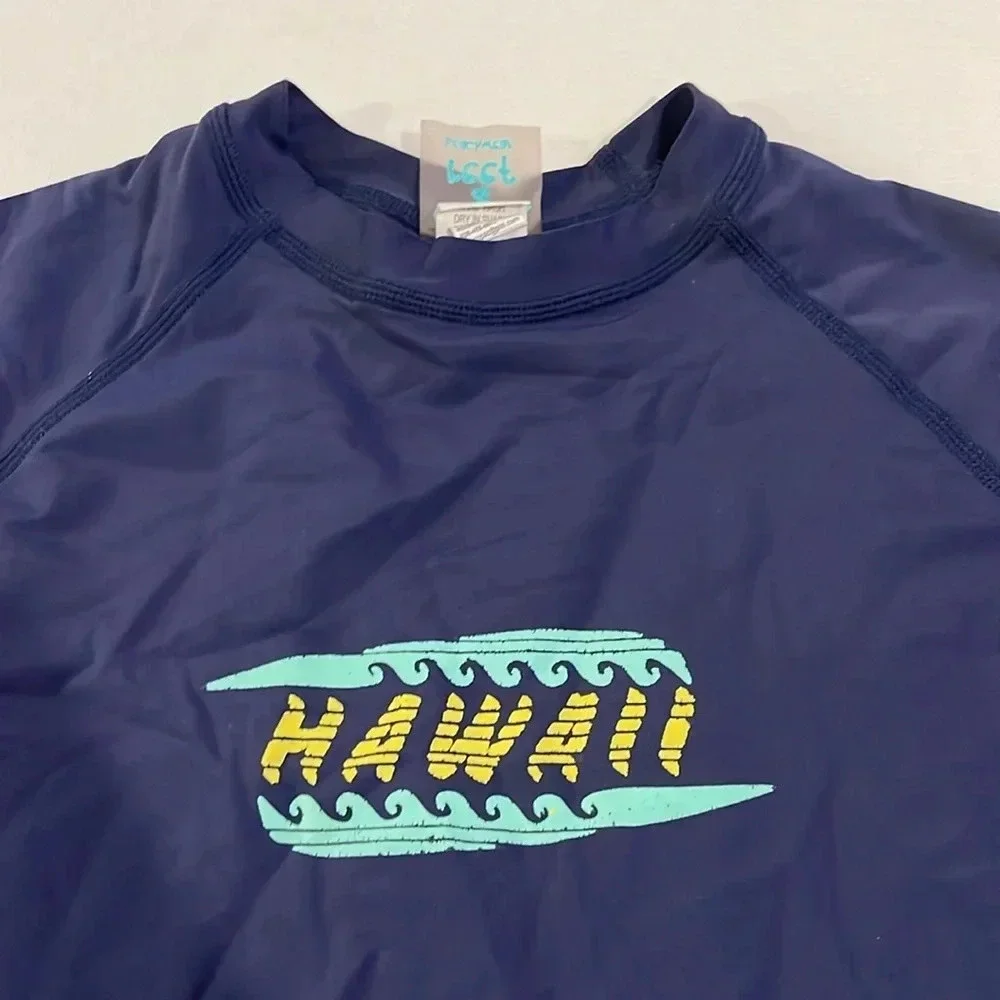 Coral & Reef boys short‎ sleeve Hawaii rash guard size 12 worn once EUC